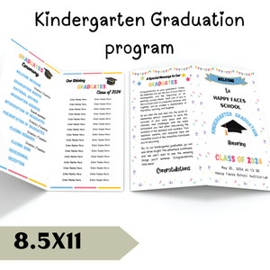 Editable Graduation Bundle, Preschool Graduation Program, Kindergarten ...