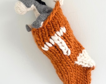 Mini Chunky Christmas Stocking Knitting Pattern PDF Quick Knit Gift
