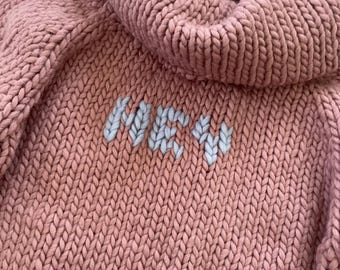 Chunky Knit Alphabet & Number Chart 2 Sizes (PDF Pattern)