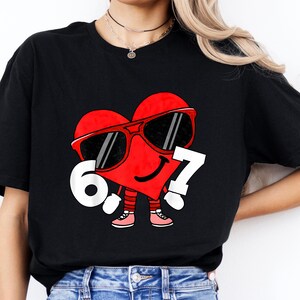 Decor Funny Valentine Heart 67 Six Seven Meme Design Boys Kids Teens PNG SVG Digital Download for Shirts Mugs