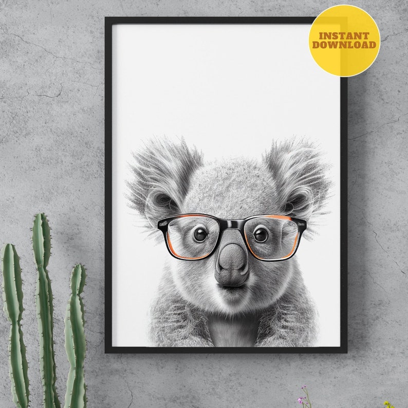 Koala Koala Art Koala Print Koala Wall Art Animal Poster Etsy