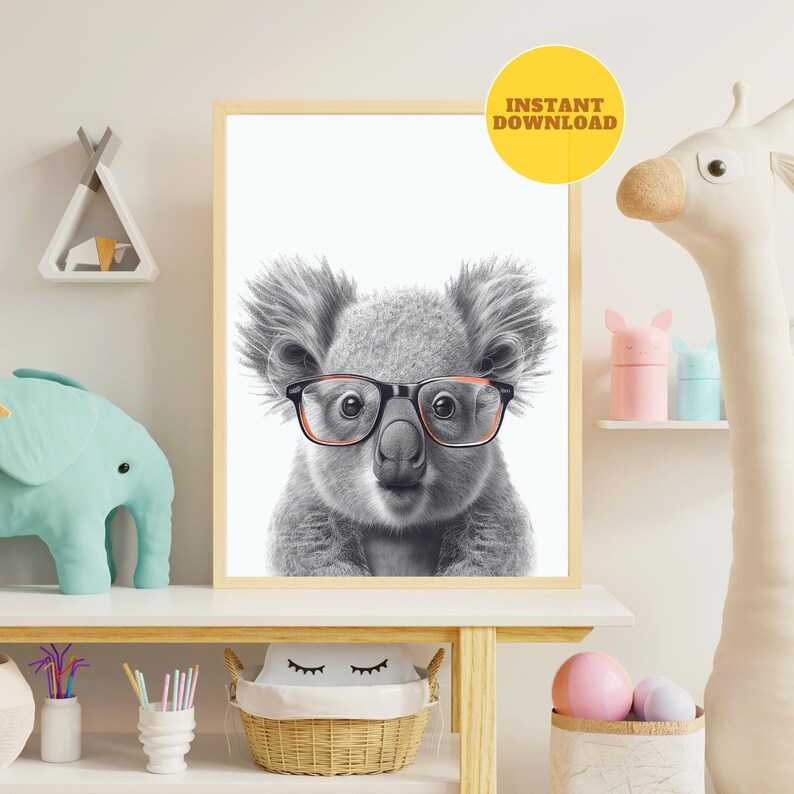 Koala Koala Art Koala Print Koala Wall Art Animal Poster Etsy