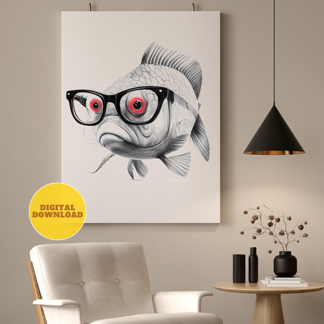 Fish Fish Print Fish Wall Art Fish Wall Decor Fish Art - Etsy