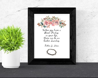 Fulton Sheen Good Friday Easter Printable Quote