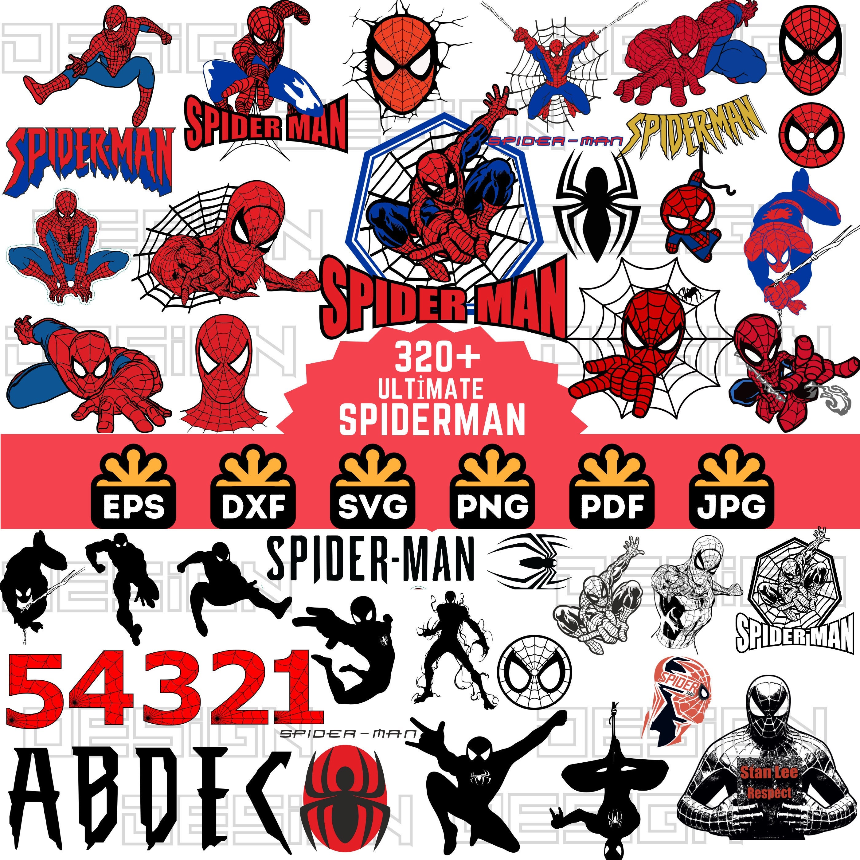 SPİDERMAN Svgspiderman Png Digital Downloads Superhero Svg - Etsy