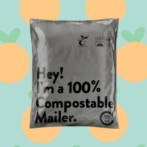 Bolsas de envío biodegradables de 12 x 15.5 pulgadas, 50 sobres de  polietileno compostables con sobres de embalaje ecológicos, suministros de  bolsas