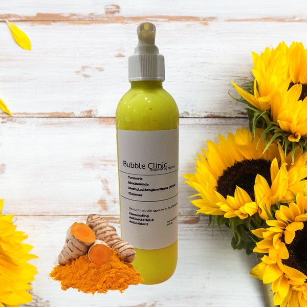 Turmeric Face Wash, Brightening with Niacinamide, Methylsulfonylmethane (MSM), Panthenol, Turmeric Extract, Vitamin E, Vegan