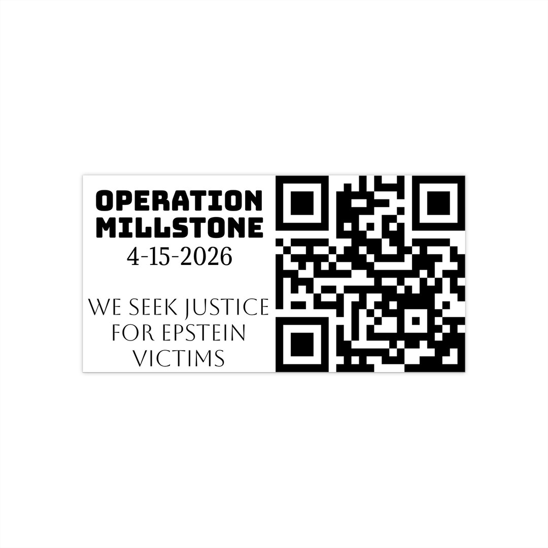 Operation Millstone QR Code Bumper Sticker | We Seek Justice for ...