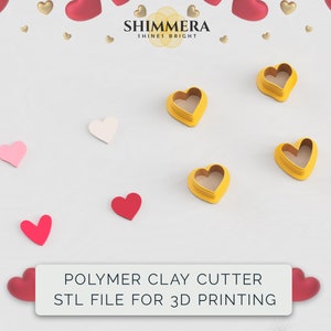 Plain Edge Heart Clay Cutter, made to match GR Pottery form - plastic 3D  printed, pottery tool, multiple sizes