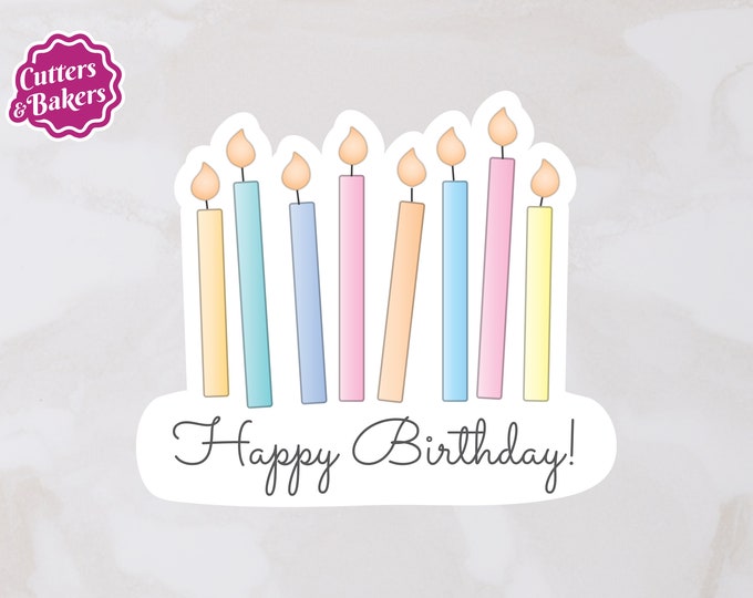 Candle Cookie Cutter Etsy