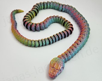 3D Schlange 82cm, gelenkig, articulated, hochwertiger 3D-Druck, 43 Farben  (NEU leuchtend im Dunkeln)