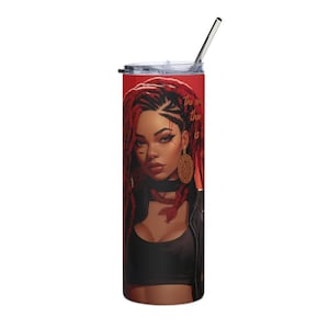 The only thing better  than a street bike is a women riding it Stainless steel tumbler