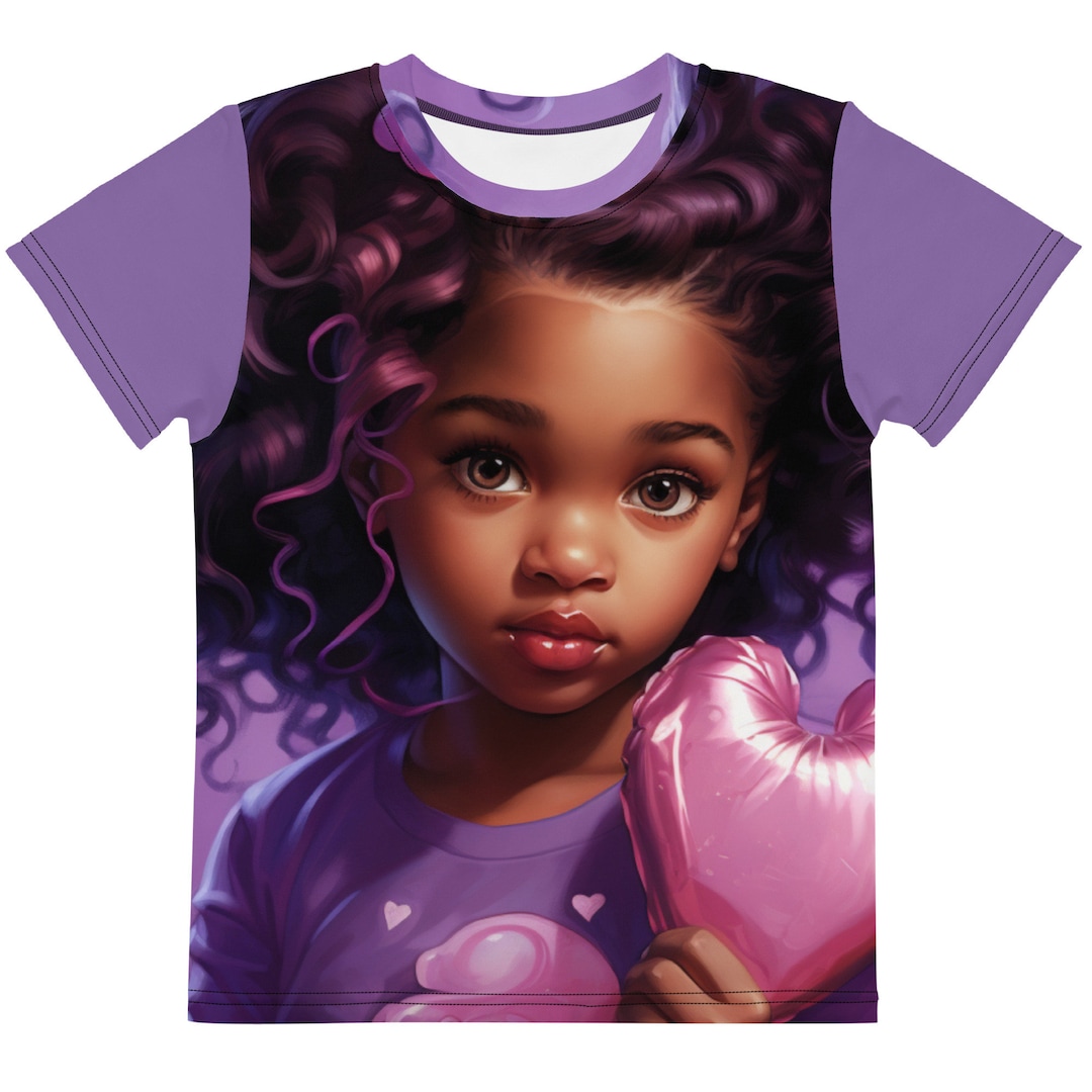 Purple Beaded Rose Kids' T-shirt (USA Size)