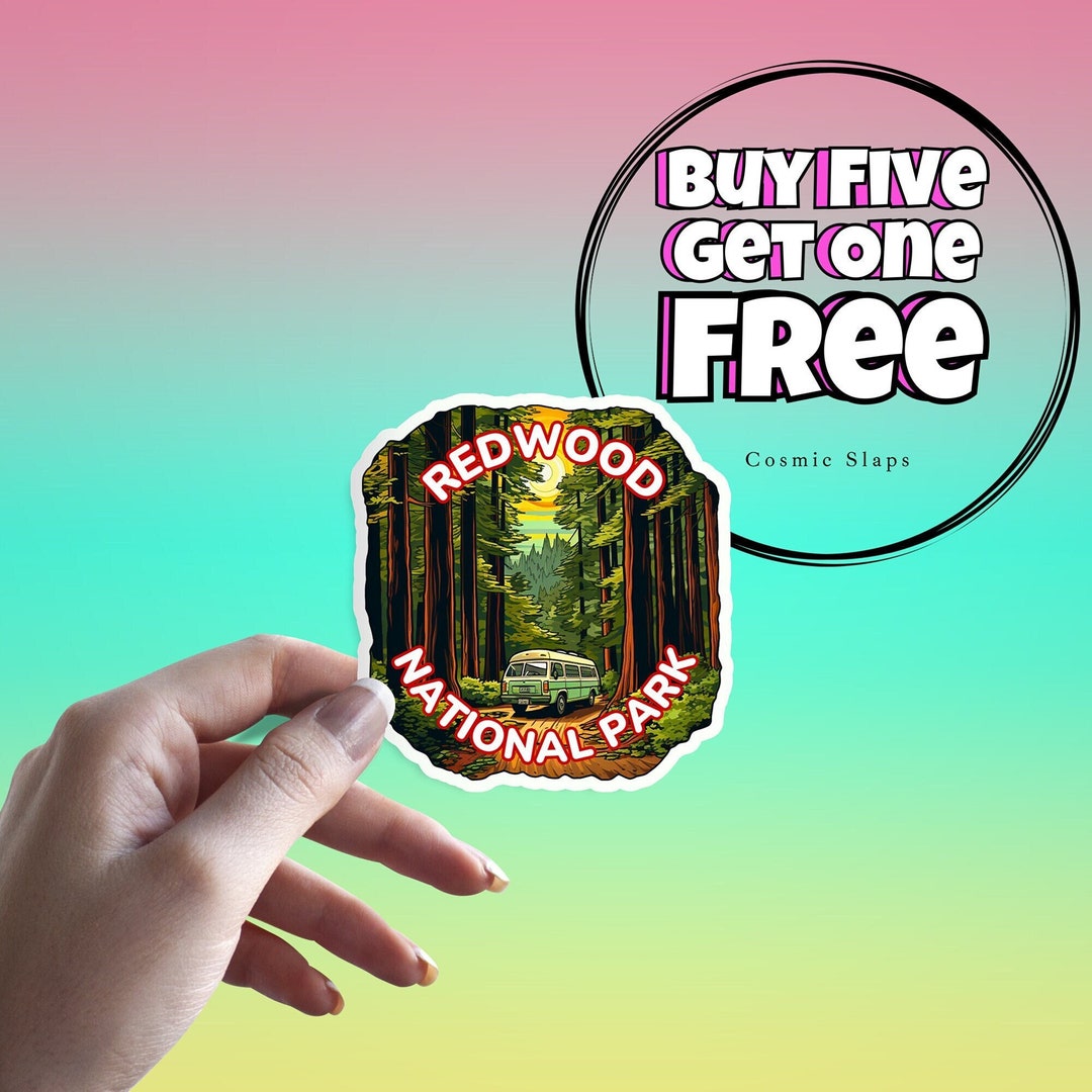 Redwood National Park Sticker Nature Decor, Bucket List Decal