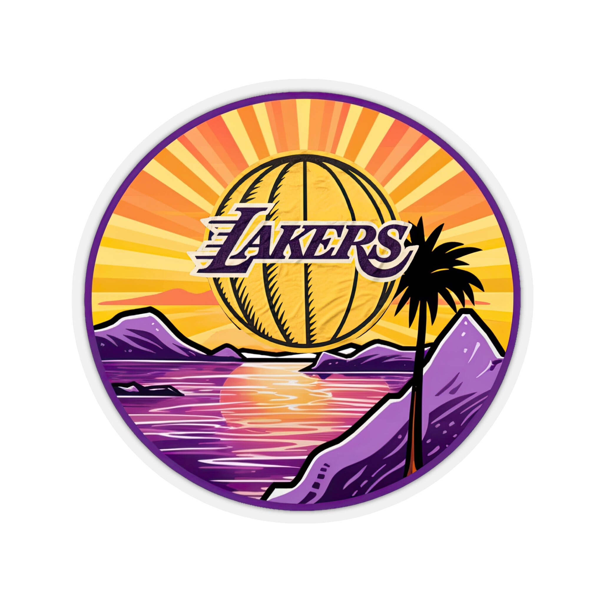 Printable Los Angeles Lakers Backdrop Digital File DIY
