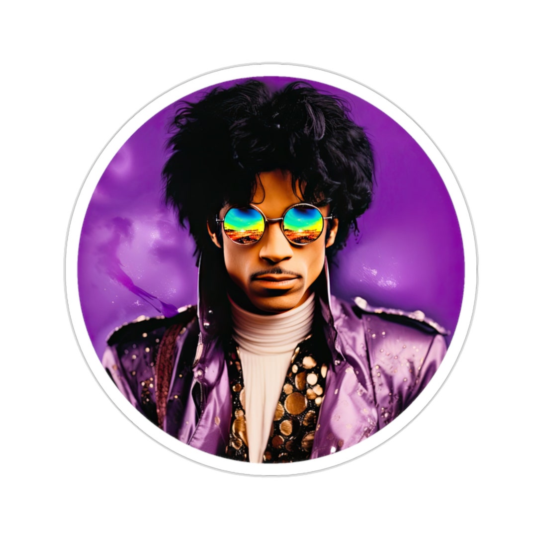 Prince Sticker Psychedelic Purple Rain Sticker Music Legend Etsy