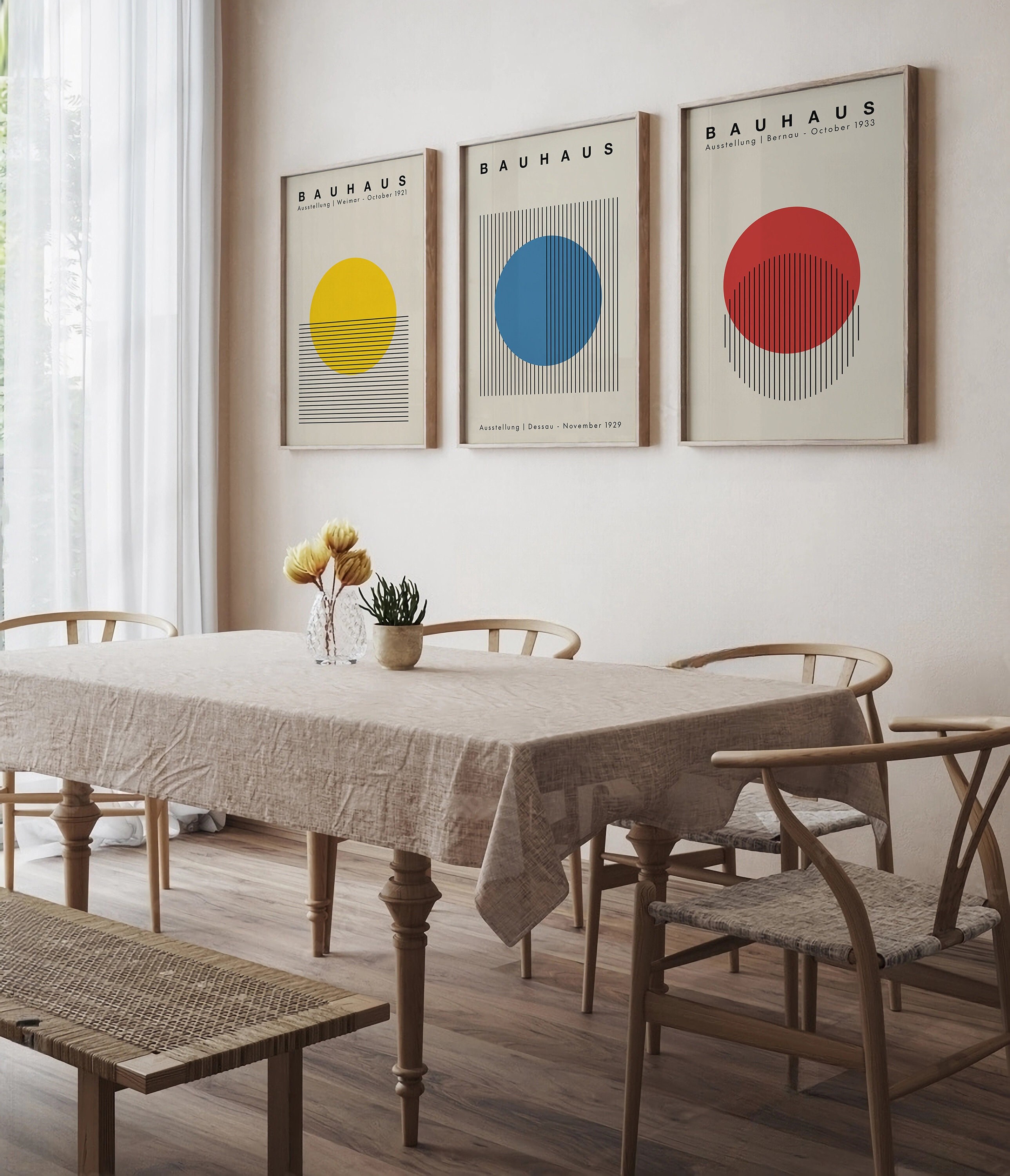 Bauhaus Poster Set of 3, Bauhaus Print, Gallery Art, Geometric Wall Art ...