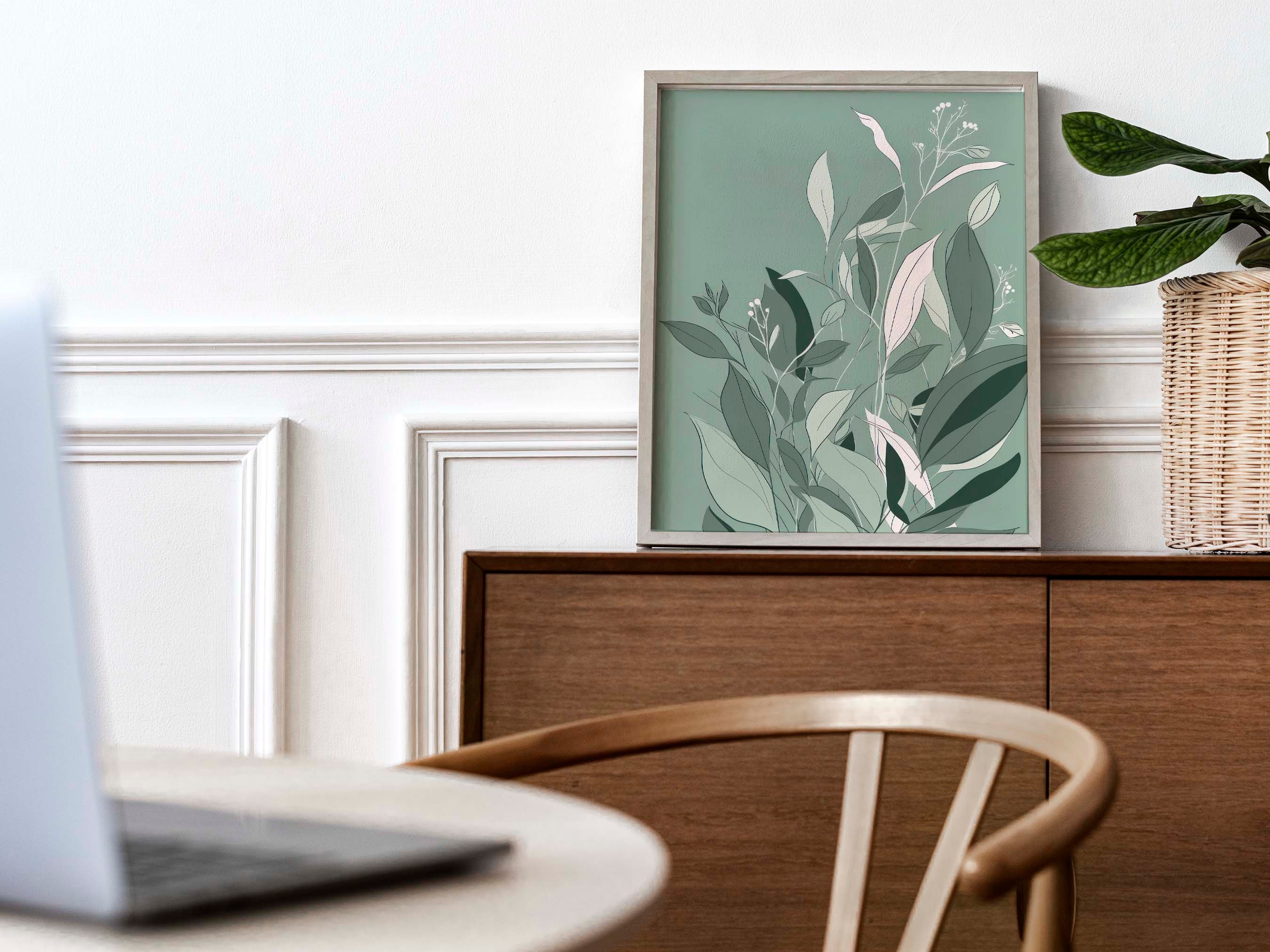 Sage Green Wall Art Printable Wall Art Downloadable Vintage Home Decor ...