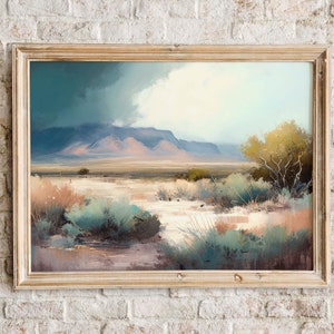 Désert du Nouveau-Mexique | Peinture à l'aquarelle | Art mural imprimable | Téléchargement instantané | Ouest américain | Nature | Paysage