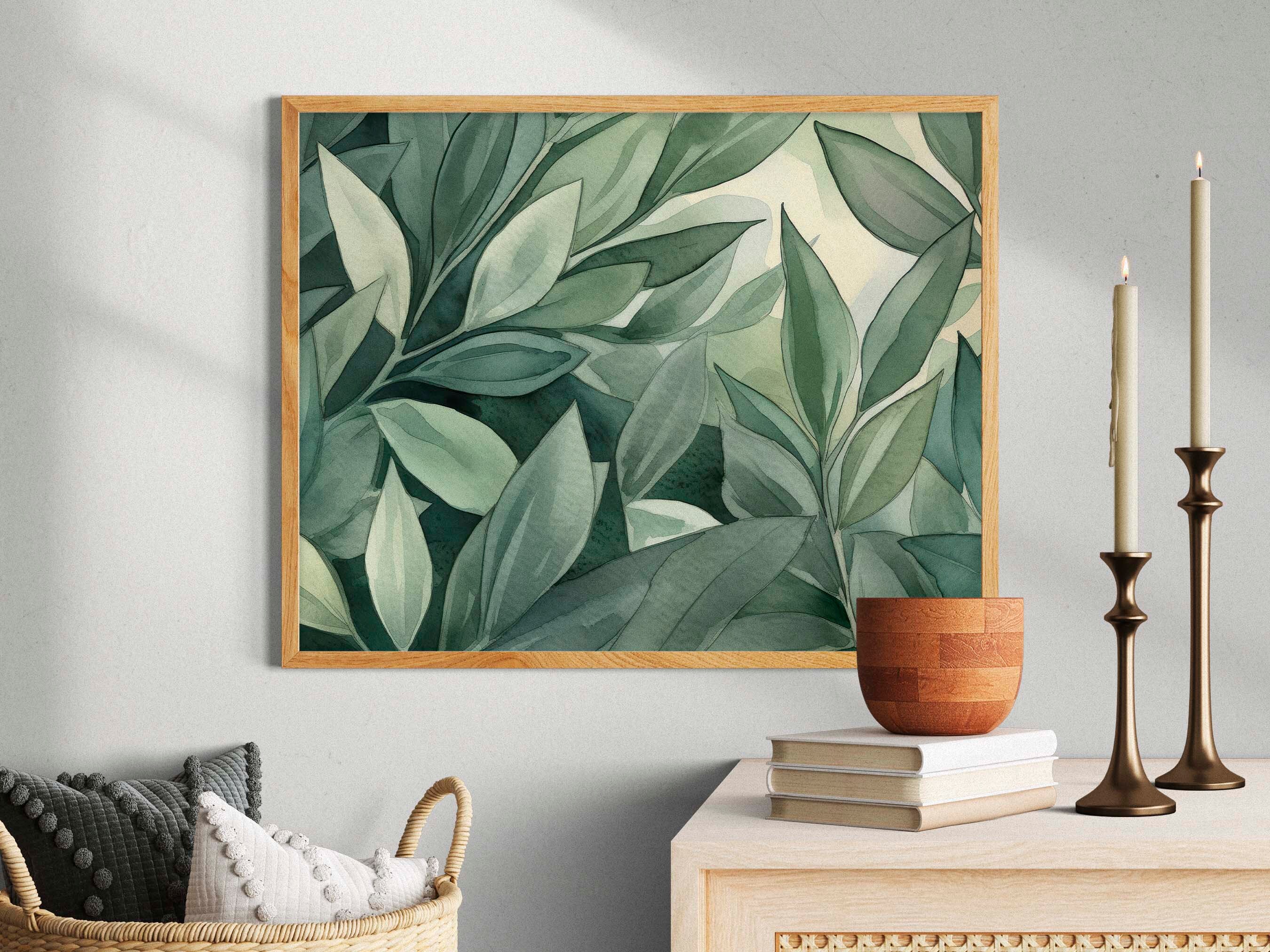 Sage Green Nature Art | Printable Wall Art | Downloadable | Vintage ...