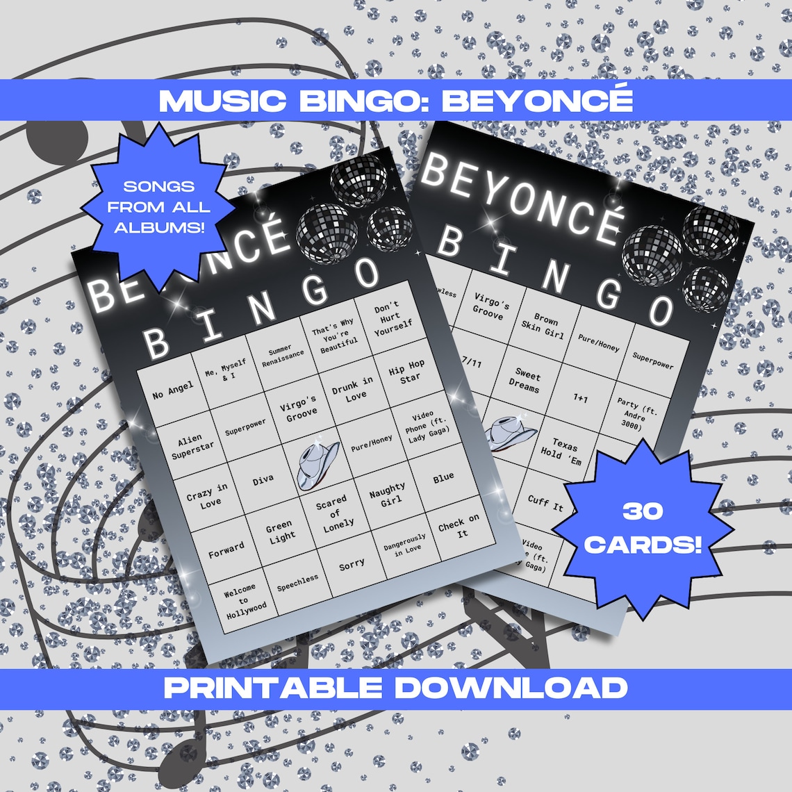 Beyonce Bingo, Beyonce Renaissance, Party Games, Printable, Instant ...
