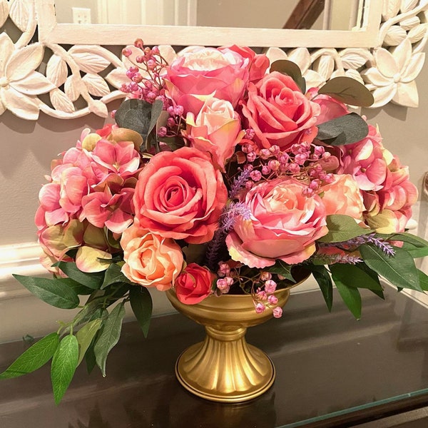 Silk Flower Arrangement Etsy