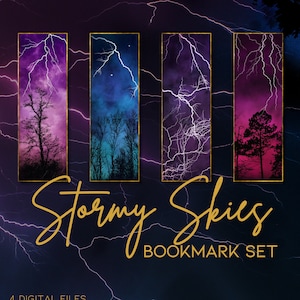 Digital BOOKMARK Set - 4 Unique  Printable Bookmarks for Men & Women - Booktok Merch, Reading Nook Book Gift, Bookstagram, Fantasy Aesthetic