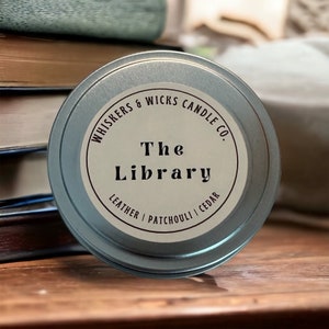 Library Candle & Wax Melts | Leather, Patchouli, Cedar Candle | 100% Soy Wax