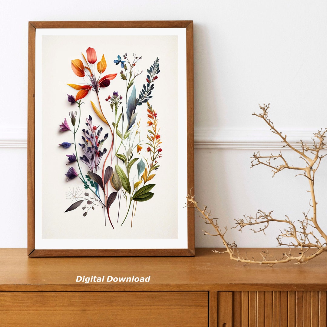 Printable Wall Decor Botanical Digital Art Botanical Print Etsy