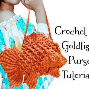 Crochet Goldfish Purse Tutorial, PDF, Instant Download