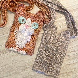 Crochet Cat Phone Bag PDF Pattern