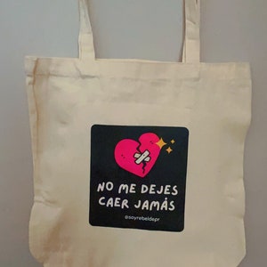 Bolso/Tote Bag “No me dejes caer jamás” - Sálvame RBD - Cartera Edición Limitada