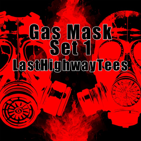 22 Gas Mask Set 1 Photoshop Brushes Collection 22 Brushes Paint Mask Alpha Opacity Graphic Design Graffiti High Quality 5000px Procreate abr