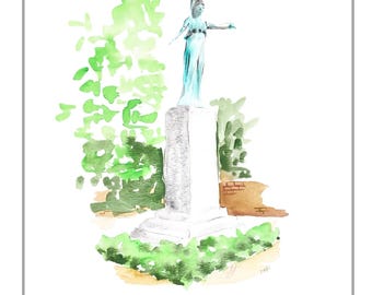 UNC Greensboro Minerva Print