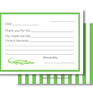 Thank You Notes:  Alligator