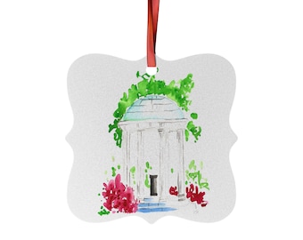 Adorno navideño del Old Well en UNC-Chapel Hill