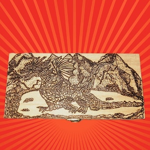 Dragon Wood Burned Box