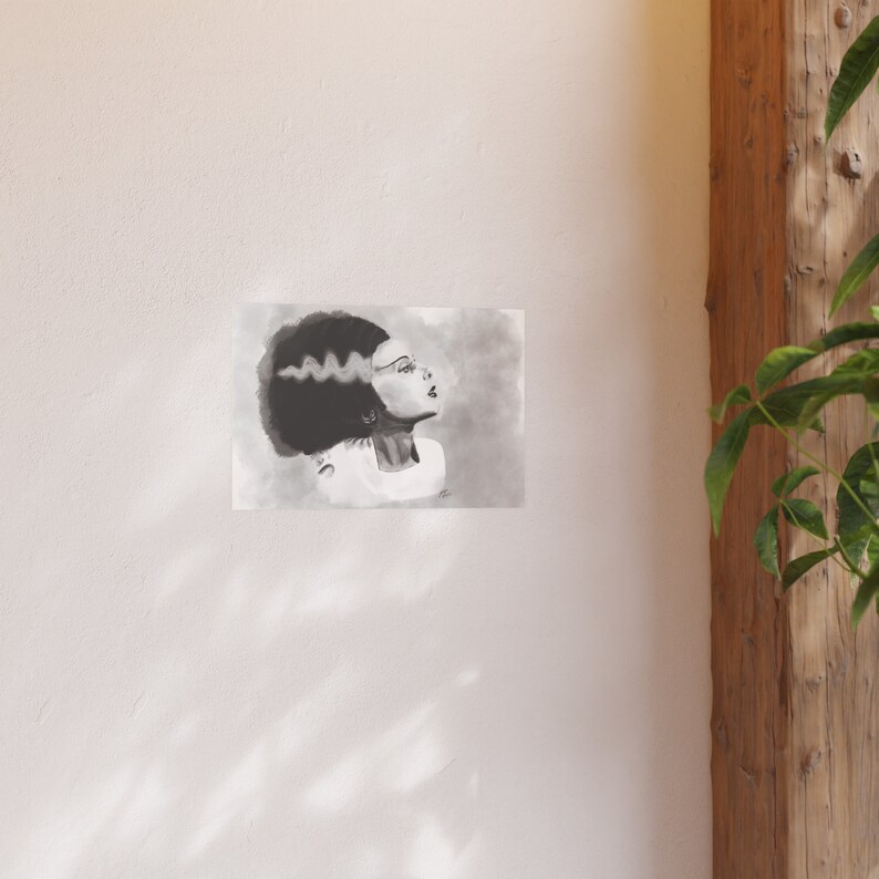 The Bride of Frankenstein Wall Art Satin and Archival Matte Prints