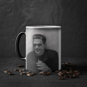 Frankenstein Monster Magic Coffee Mug, 11oz, Halloween Gothic Accessory, Retro Classic Horror Frankenstein Coffee Cup, Gothic Kitchen Decor