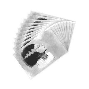 Frankenstein Bride Halloween Postcards Collection (10pcs), Classic Horror, Retro Horror Greeting Cards