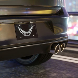 DnD Mimic Smile License, Dark Fantasy plate, goth vanity plate, gamer car enthusiast, goth car accessories, Dark Mimic Car Art