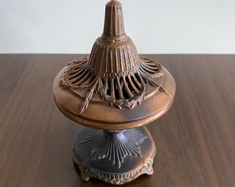 Antique Victorian Patina Bronze Incense Burner USA