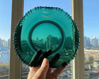Tiffin Pearl Edge Killarney Green Wave Muffin Tray Dish Plate Ohio USA