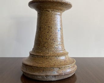 William “Bill” Creitz Studio Pottery Stoneware Pillar Candle Holder Oregon
