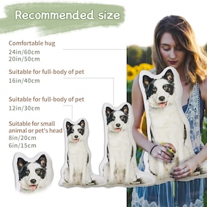 Personalized pet pillow, custom animal decorative pillow, dog and cat cushion, pet lover gift, personalized pillow, custom shaped pillow image 2