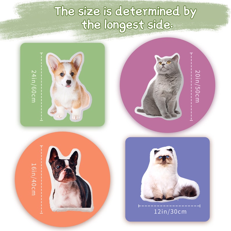 Personalized pet pillow, custom animal decorative pillow, dog and cat cushion, pet lover gift, personalized pillow, custom shaped pillow image 3
