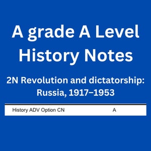 Een niveau geschiedenis notities