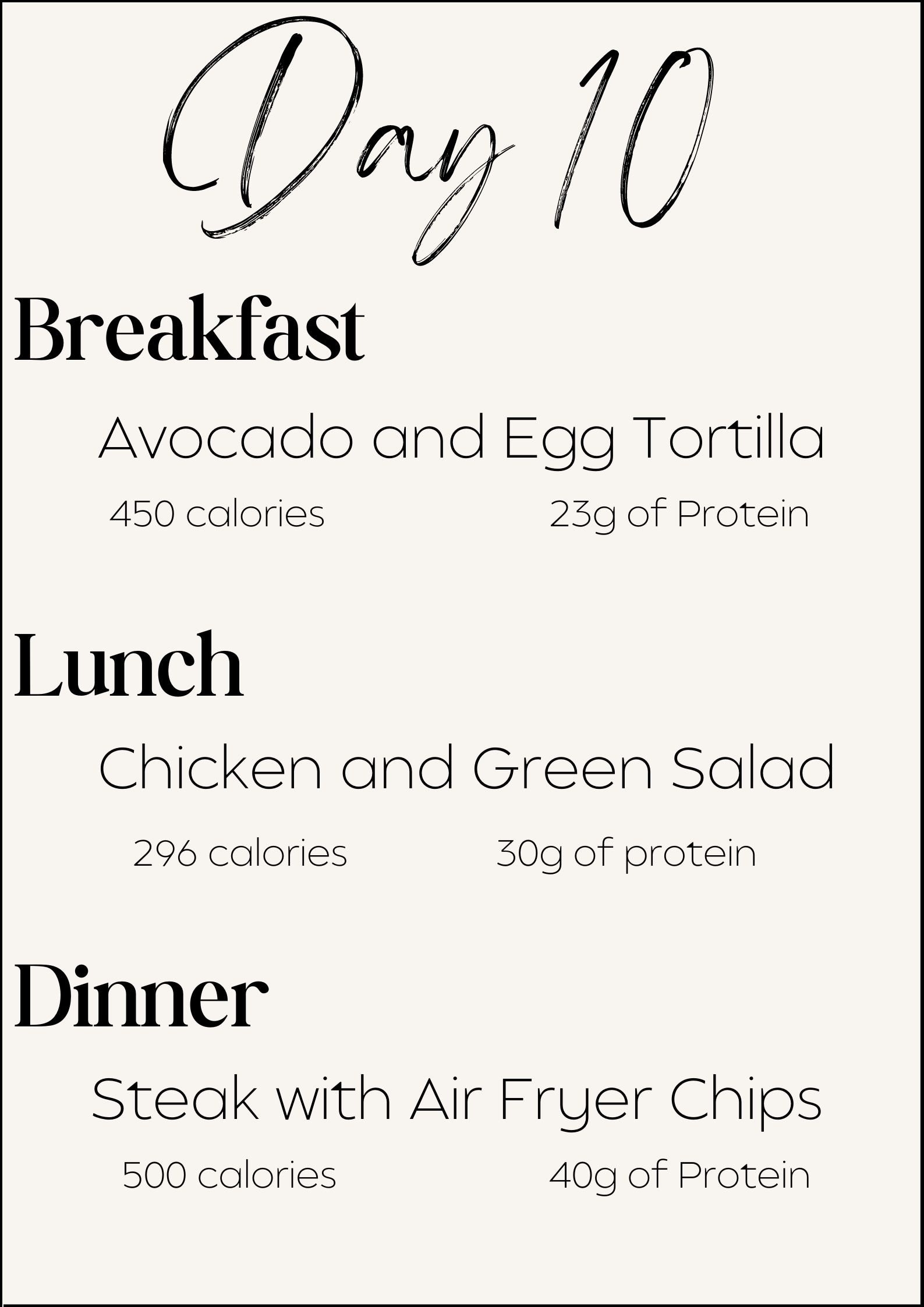14 Day High Protein, Low Cal Meal Plan Etsy