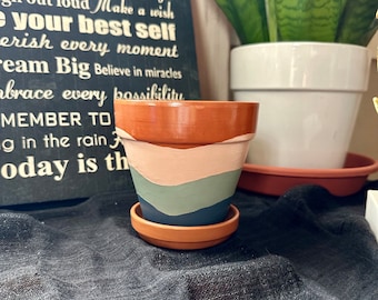 Desert Island Painted Pot