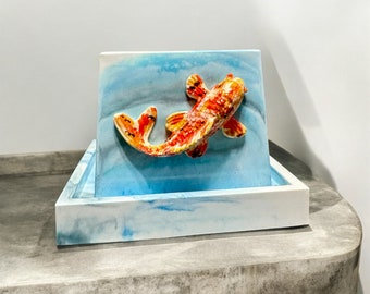 Handmade Coi Fish Planter | Plant Pot | Decorative Pot | Small Plant Pot | Starter Plant Pot | Cute Pot | 3D Pot | Perfect Gift